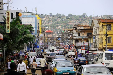 Road traffic in the capital city