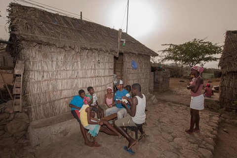 Members of the Rabelados religious community preparing a meal