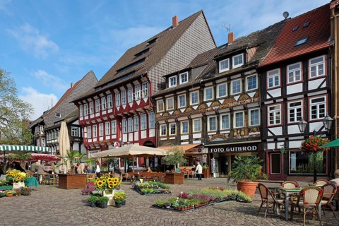 Half-timbered houses in the market square