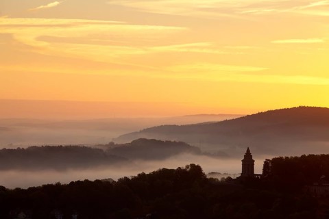 Morning fog above the Thuringian Forest