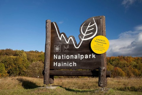 Entrance sign to the Hainich National Park