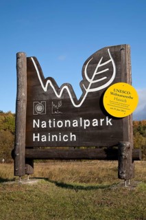 Entrance sign to the Hainich National Park