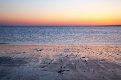 Coast in the evening light