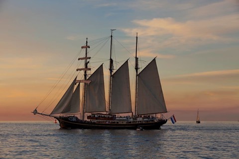 Tall ship Gulden Leeuw at the Hanse Sail 2013
