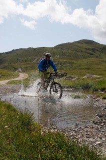 Mountain biker in Val di Trela