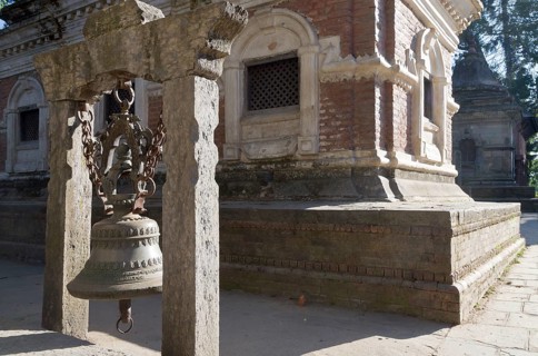 Small shrines in the hills above Pashupatinath Temple