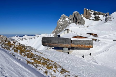 Top station of the Mittenwald Railway or Karwendelbahn