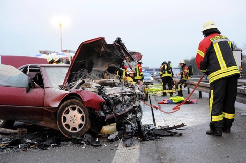Fatal road traffic accident caused by a wrong-way driver on the A 81 motorway