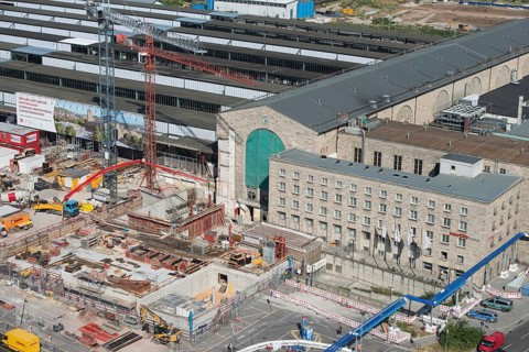 Stuttgart 21 construction site at the main station