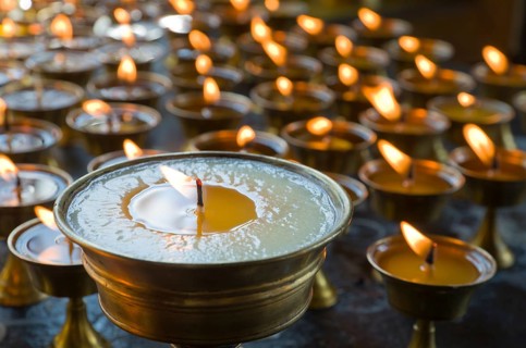 Butterlamps for offerings