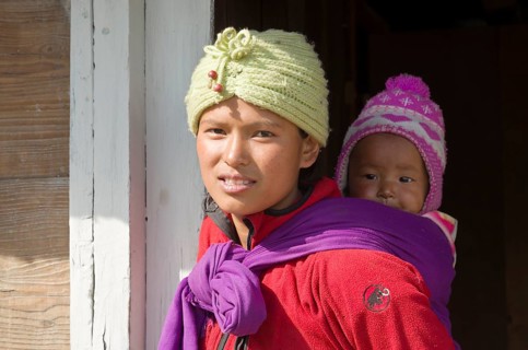 Portrait of a young local mother