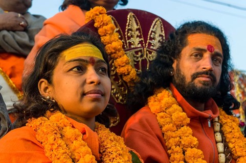 Female and male sadhu