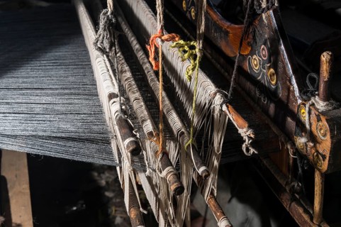 Detailed view of a handloom