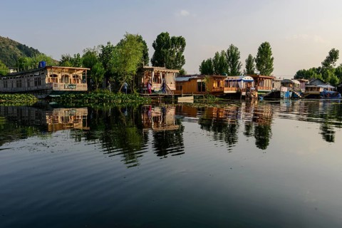 Houseboats on Dal Lake