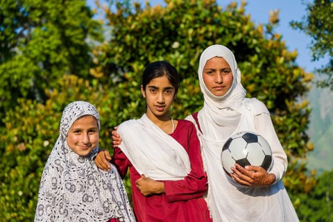 Three Kashmiri girls