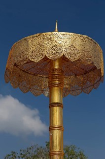 Ceremonial umbrella in the temple complex of Wat Phra That Doi Suthep Ratcha Woraviharn