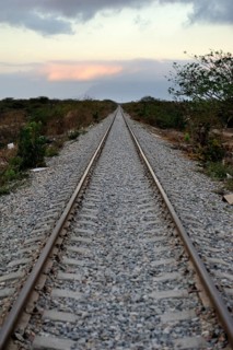 Tracks leading to the horizon