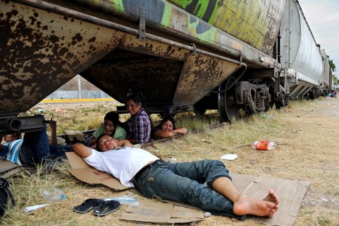 Illegal immigrants from Latin America on their way to the U.S.