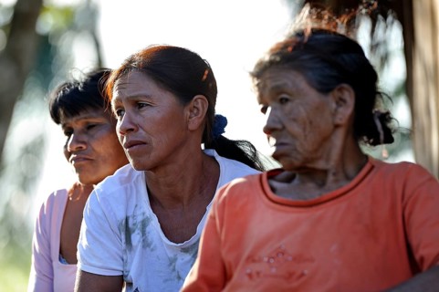 Three women with worried facial expressions