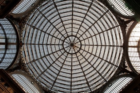 Glass dome in the Galleria Umberto I shopping arcade