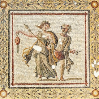 Mosaic of Bacchic dancers