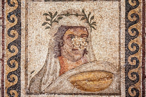 Narcissus mosaic from Daphne or Harbiye
