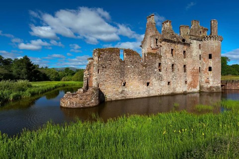 The ruins of Caerlaverock Castle