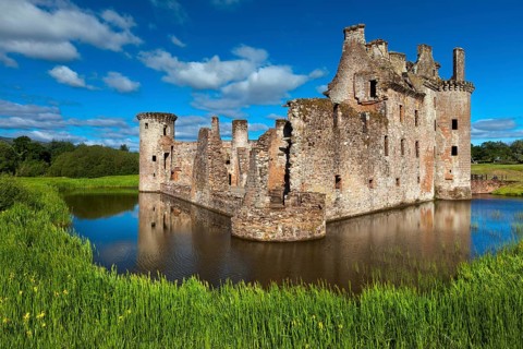 The ruins of Caerlaverock Castle