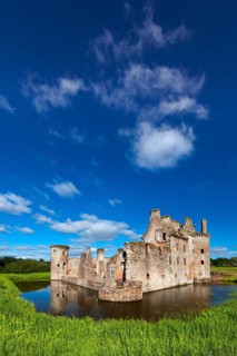 The ruins of Caerlaverock Castle