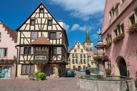 Old town centre with fountain