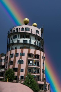 Green Citadel with a rainbow
