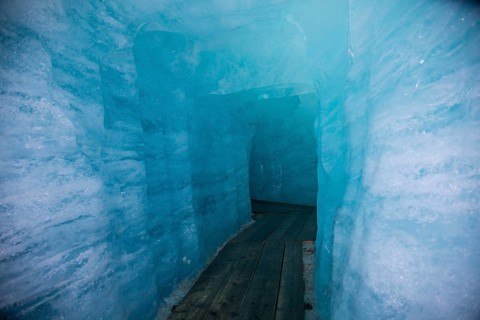 Ice cave in the Rhone Glacier