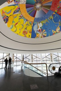 Roof painting Morningstar by Alex Janvier inside the dome of the Canadian Museum of Civilization