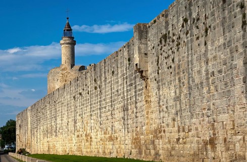 Tour de Constance or Constance Tower and the exterior of the city wall