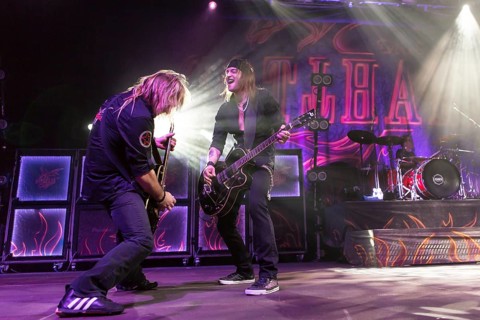 Swiss rock band Gotthard performing live at the Stadthalle concert hall