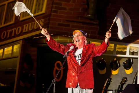The German comedian Otto Waalkes performing live at the Stadthalle festival hall