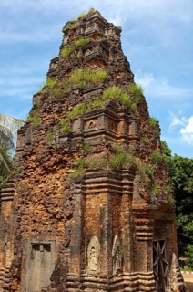 Tower made of clay bricks