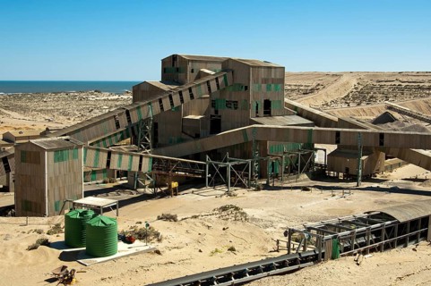 Abandoned industrial site of a diamond mine