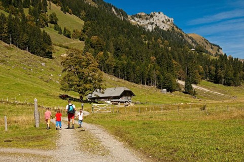 Hikers in Justistal