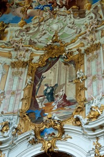 St. Benedict passing Emperor Louis the image of Mary