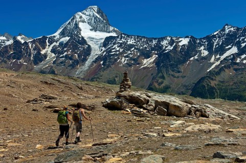 Hikers at Loetschen Pass