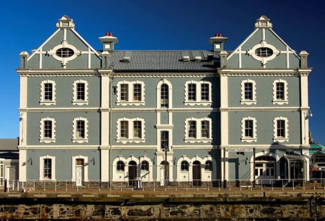 Renovated trading house building in the African Trading Port