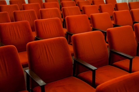 Empty rows of chairs