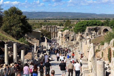 Cureten Street with the Library of Celsus