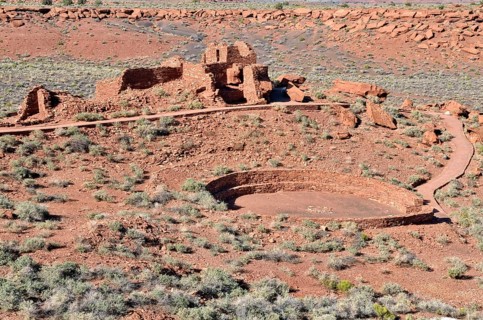 Wupatki Pueblo with a large meeting space