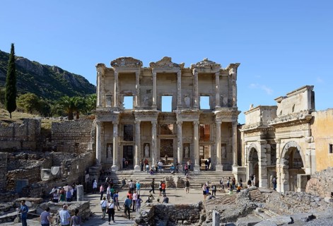 Library of Celsus and the south gate of the Agora