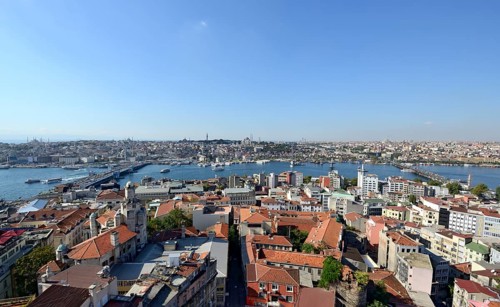 Eminoenue district with Galata Bridge