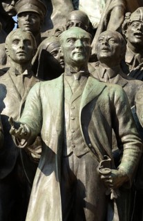 Mustafa Kemal Atatuerk with comrades