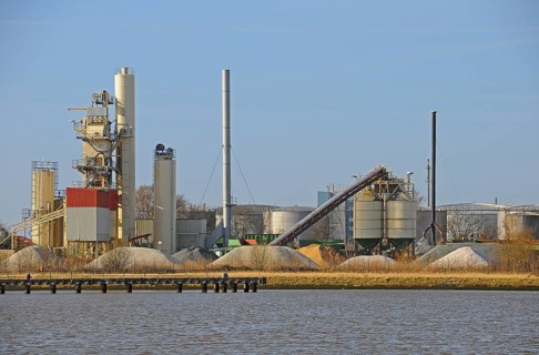 Industrial site on the Kiel Canal