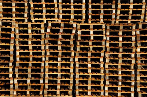 Stacked pallets